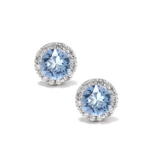 Swarovski Crystal Round Halo Stud Earrings